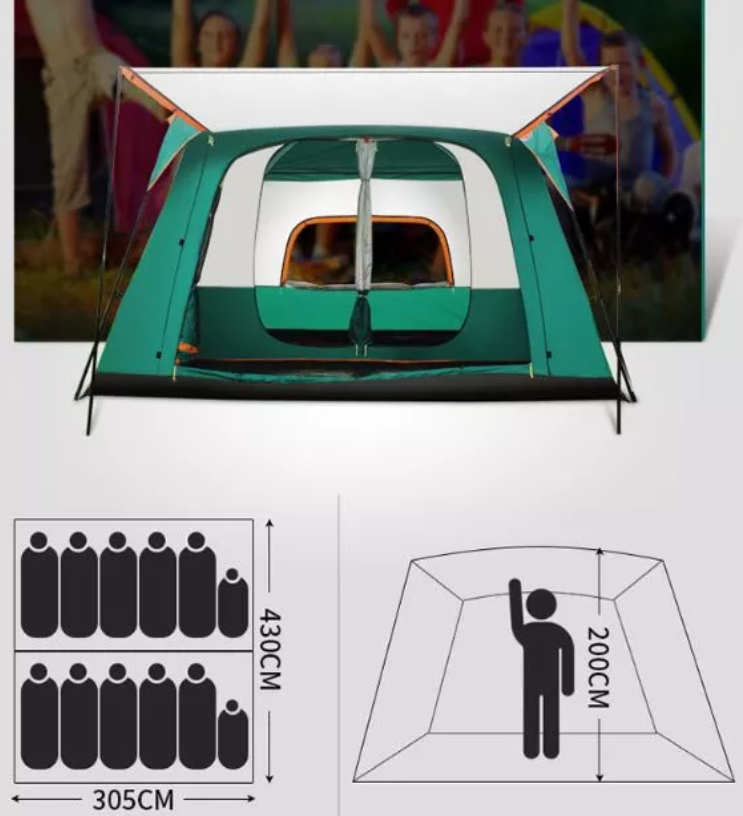 Outdoor 8 Persons Large Camping Tent