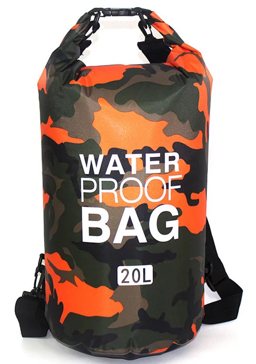 Camouflage Storage Dry Bag With Shoulder Strap